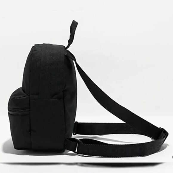 ADIDAS ORIGINALS TREFOIL 2.0 MINI BACKPACK WOMEN'S WITH ZiP POCKET BLACK - Picture 5 of 7
